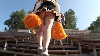 Cute cheerleader has horny sex on every side older transitory